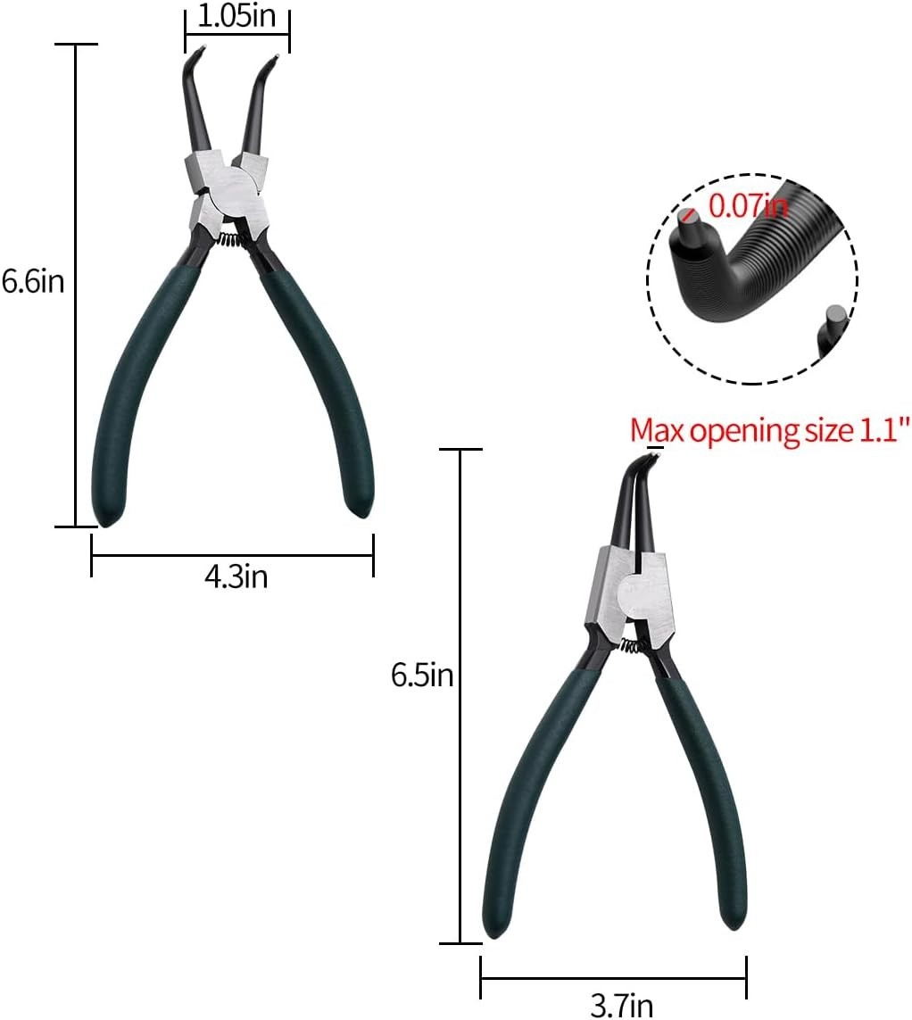 7″ Internal/External Circlip Pliers Set – Precision Spring-Loaded Tools