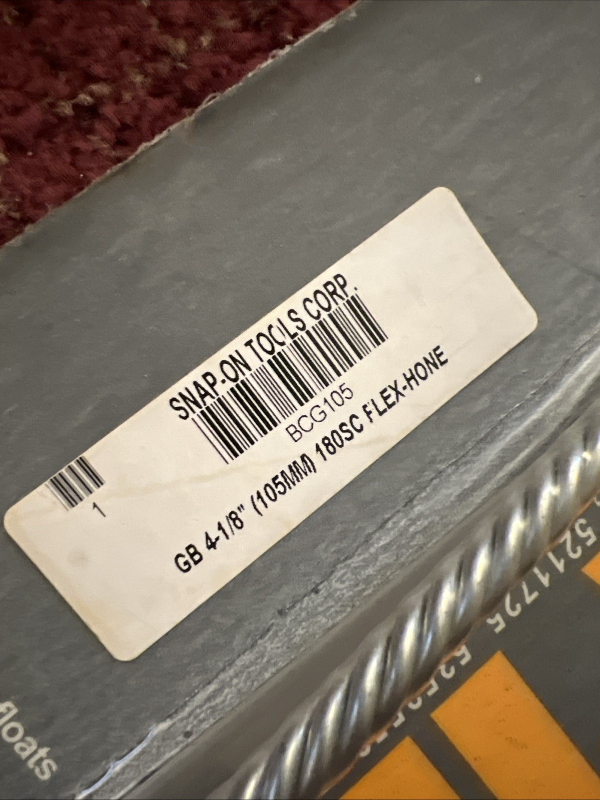 BRM GB41818 FLEX-HONE 40/8″ (105mm) Cylinder Hone w/ 180 Grit Snap On 🔥