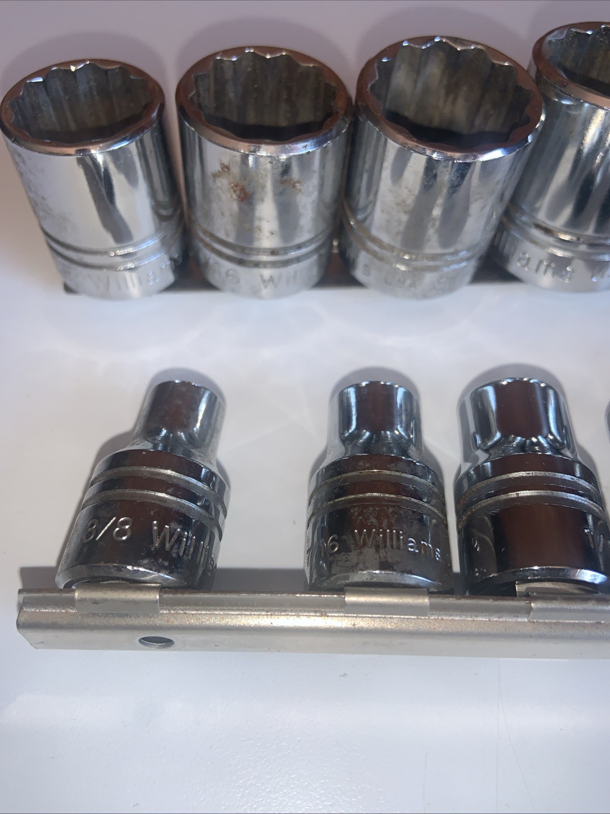 Vintage JH Williams, 1/2 Inch Drive, 16 piece, 12 Point Socket Set