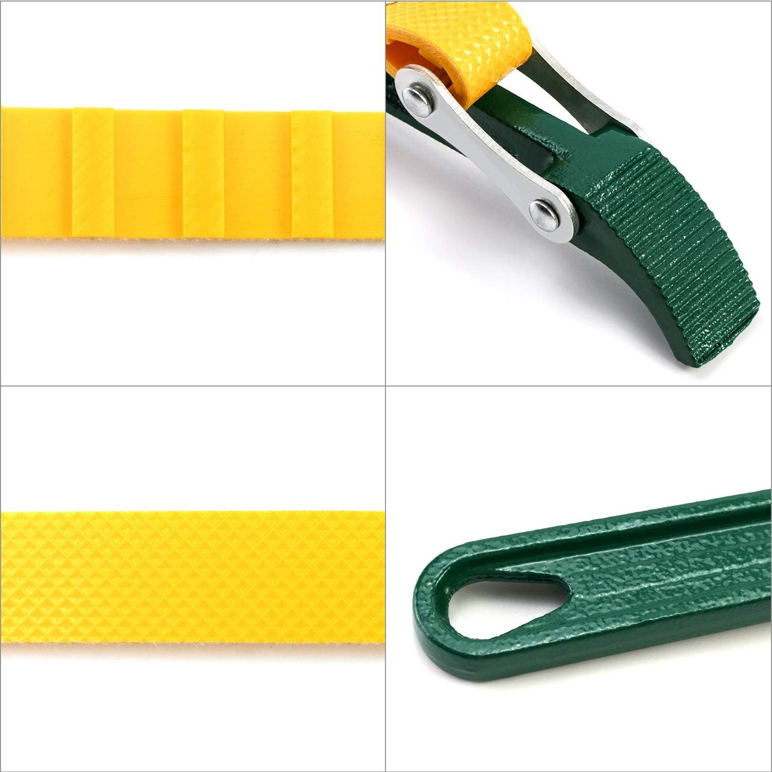 9″ Belt Strap Wrench, Multi-Purpose Adjustable Strap Oil Filter 19 11/16″ Cap…