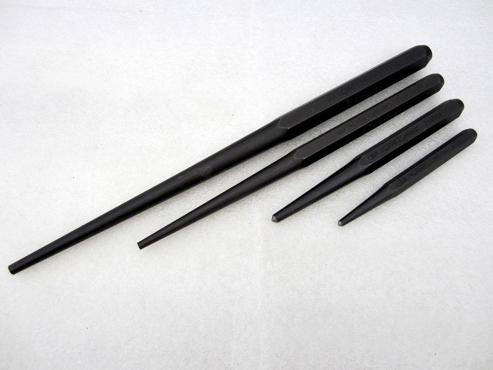 Vintage Craftsman 13pc Punch & Chisel Set Black Oxide WF Made in USA