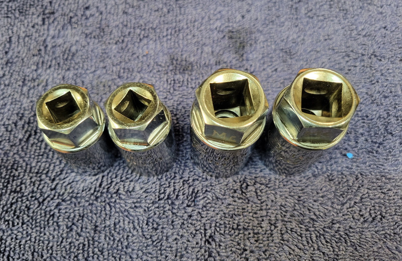 AST CHROME STUD EXTRACTOR SOCKET SET 6mm 8mm 10mm 12mm