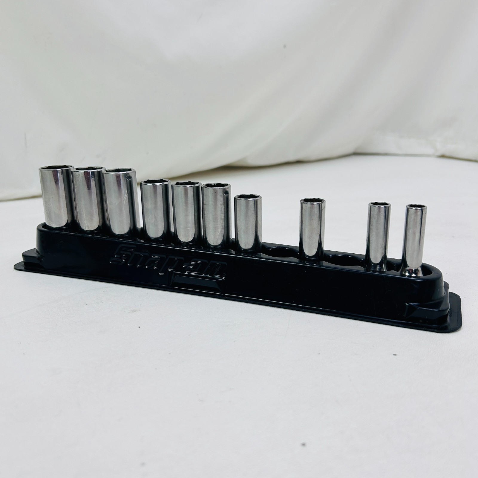 Set of 10 Snap-On Deep Socket Set 3/8″ Drive SFS Series 8-19mm (Missing 10&12)