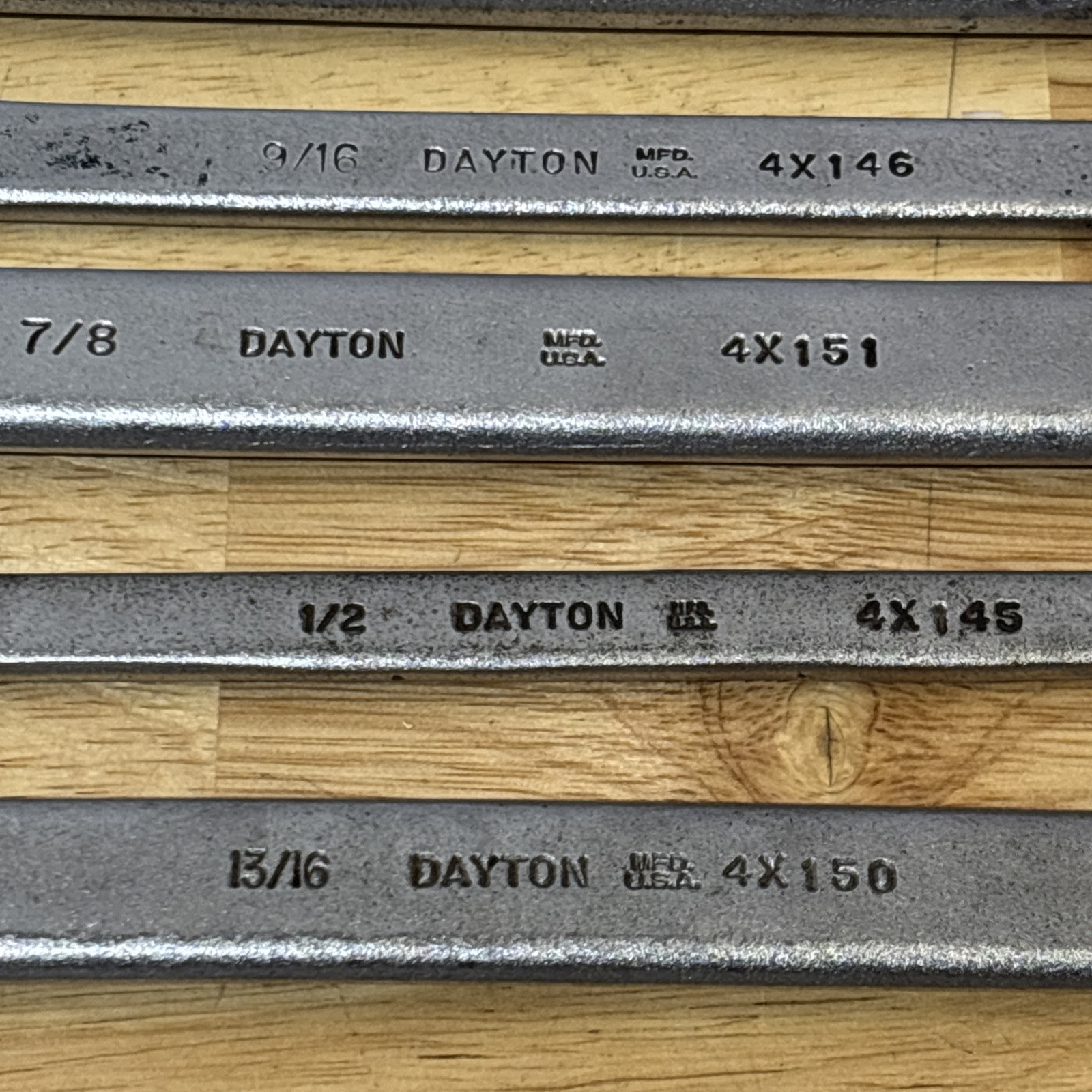 Dayton SAE Combination Wrench Set 12 Point 3/8″ to 1″ Vtg USA