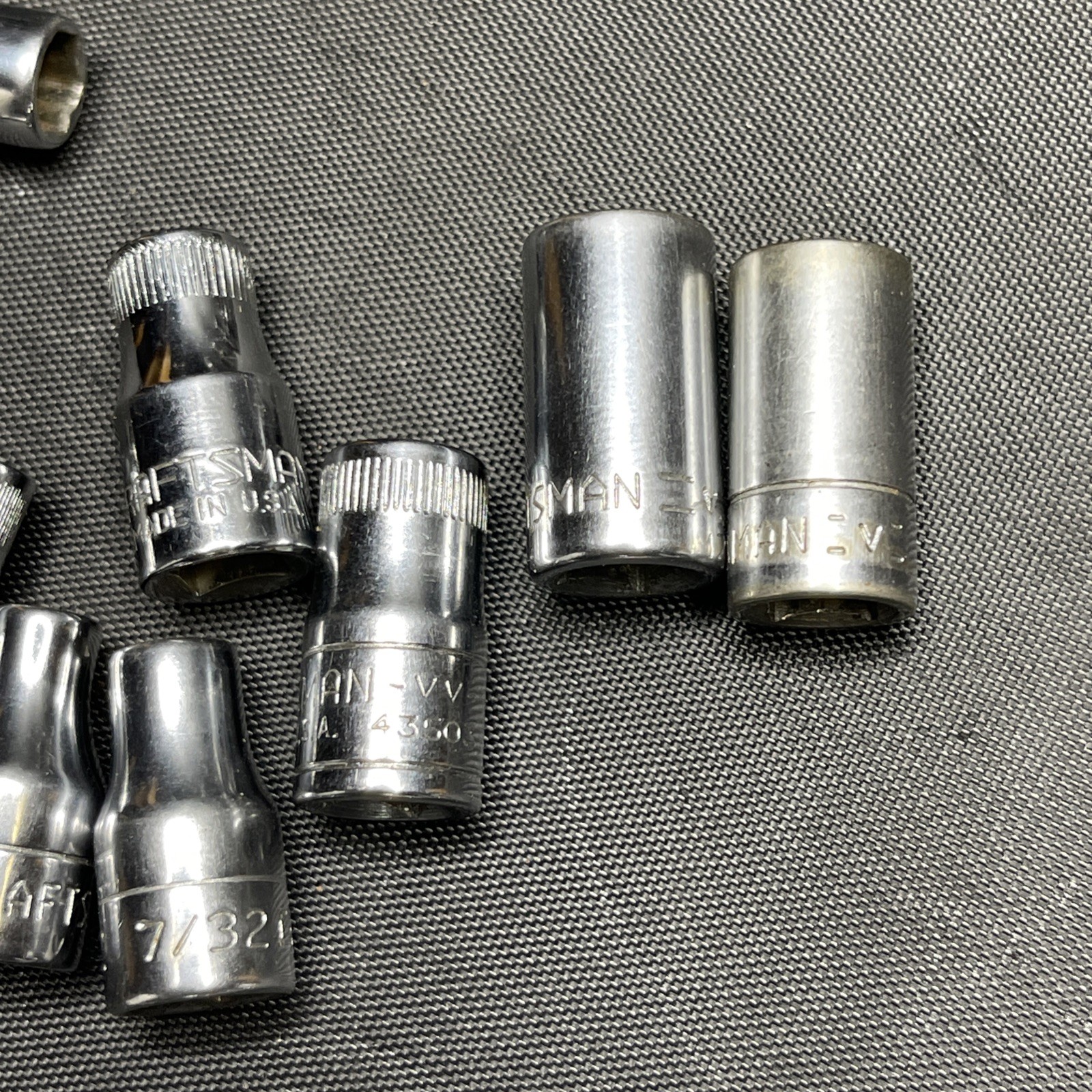 Vintage Craftsman USA Socket Lot 3/8 1/2 Drive Breaker Bar Extensions Sockets V