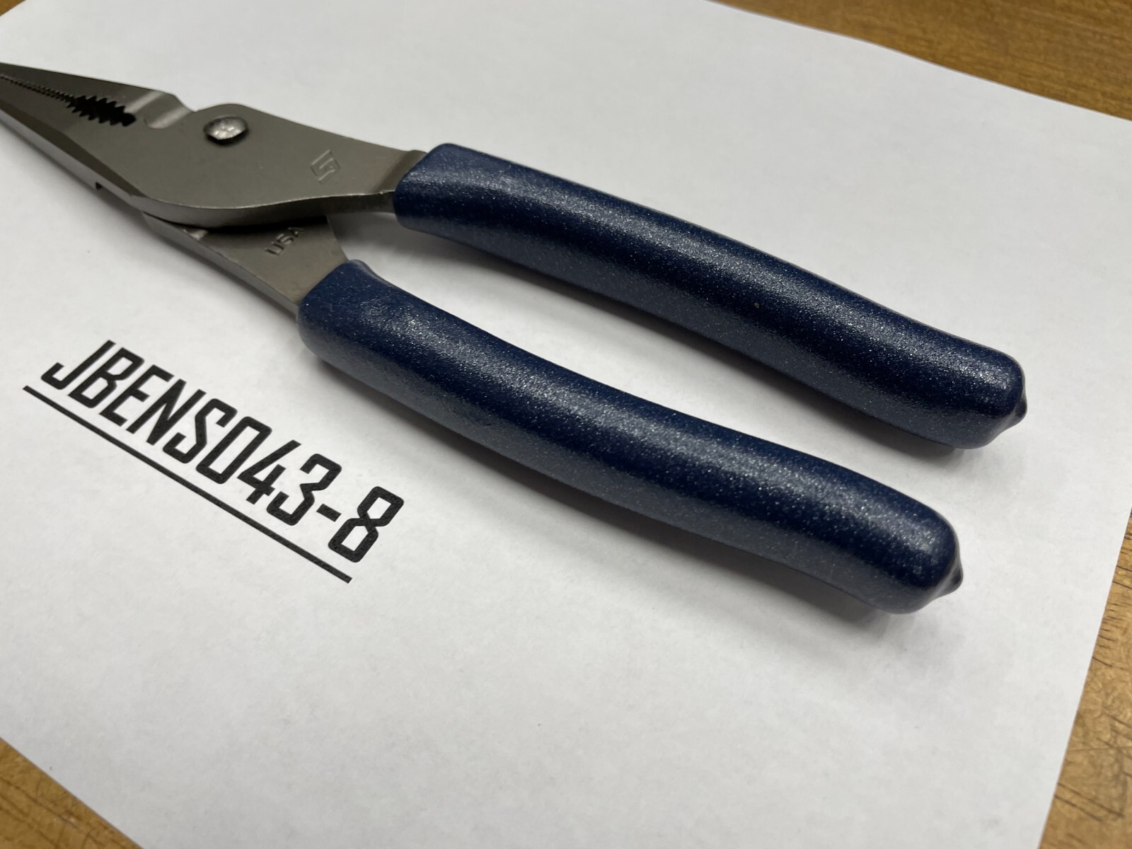 Snap-On Tools NEW POWER BLUE 9″ Soft Grip Long Nose Slip Joint Pliers LN47ACFMB
