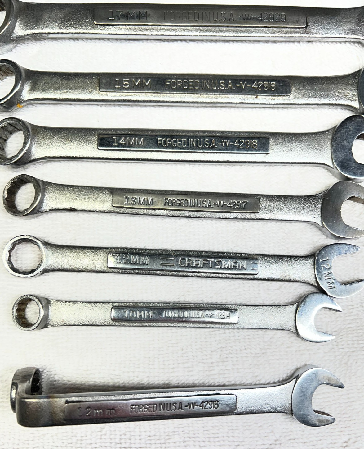 Craftsman V series Combination Wrenches Metric Lot of 11 USA made