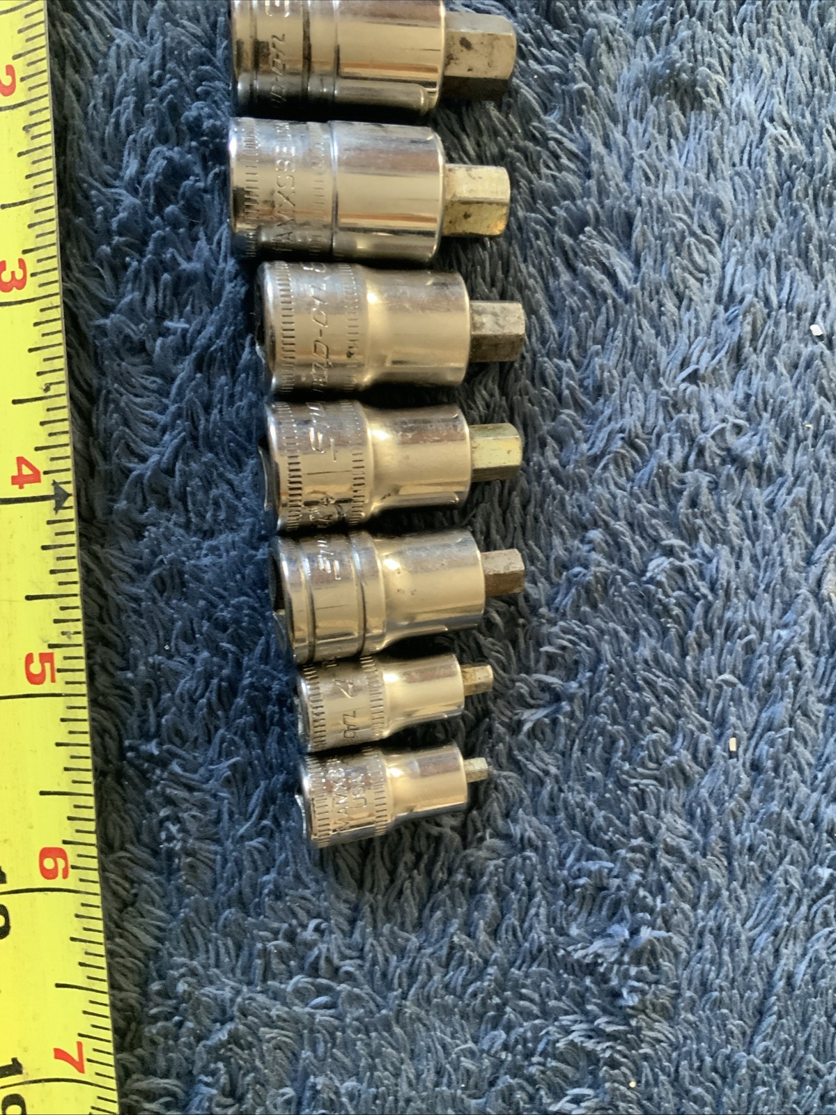 Snap On 3/8 And 1/4 Stubby Hex Sockets, Sae And Metric….see Descr Sizes…mmmm