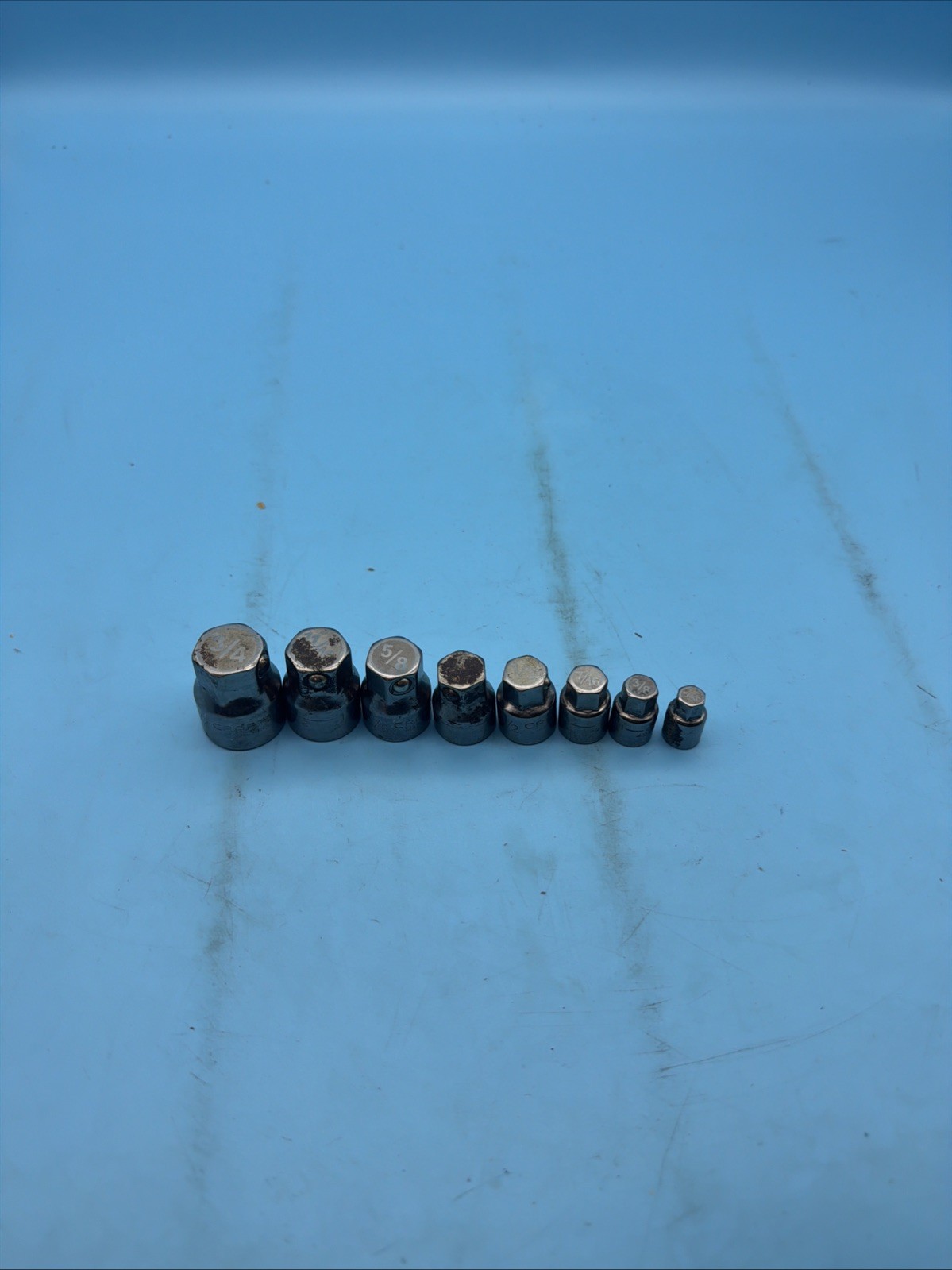 VINTAGE CRAFTSMAN 42800 LOW PROFILE RATCHET WRENCH SOCKETS SAE SET 8Pc Standard