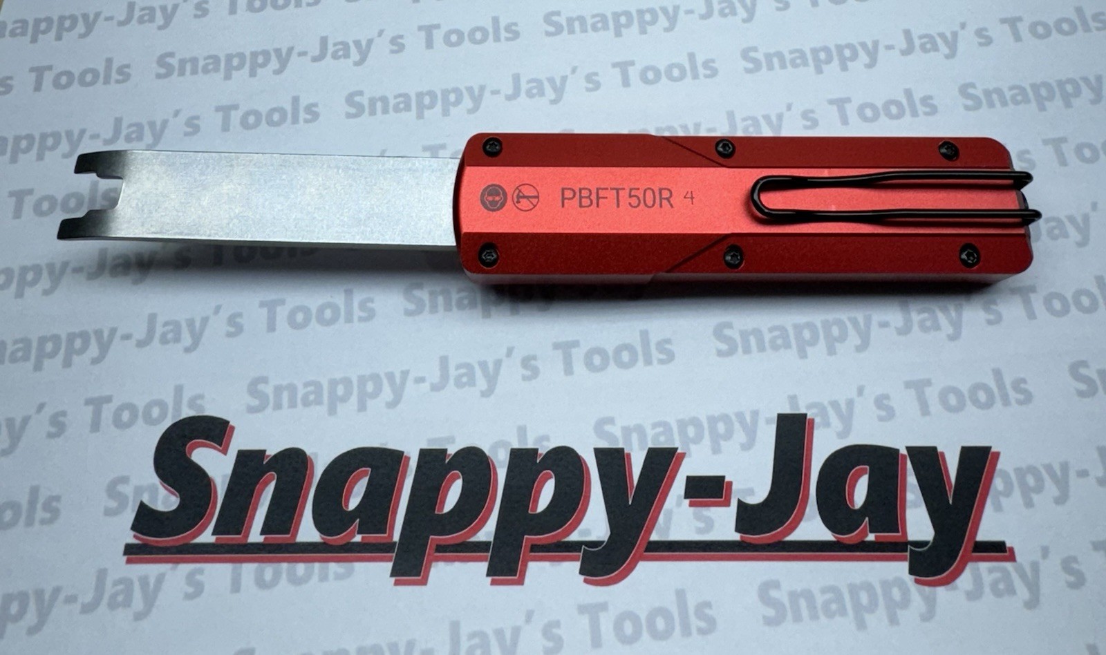 Snap-on Tools NEW RED Out The Front Retractable Clip Removal Tool PBFT50R