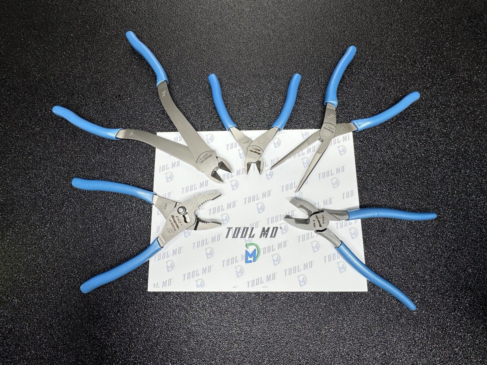 Snap-on Tools USA NOS RARE 5pc PEARL BLUE Plier & Heavy-Duty Cutter Set 312CF