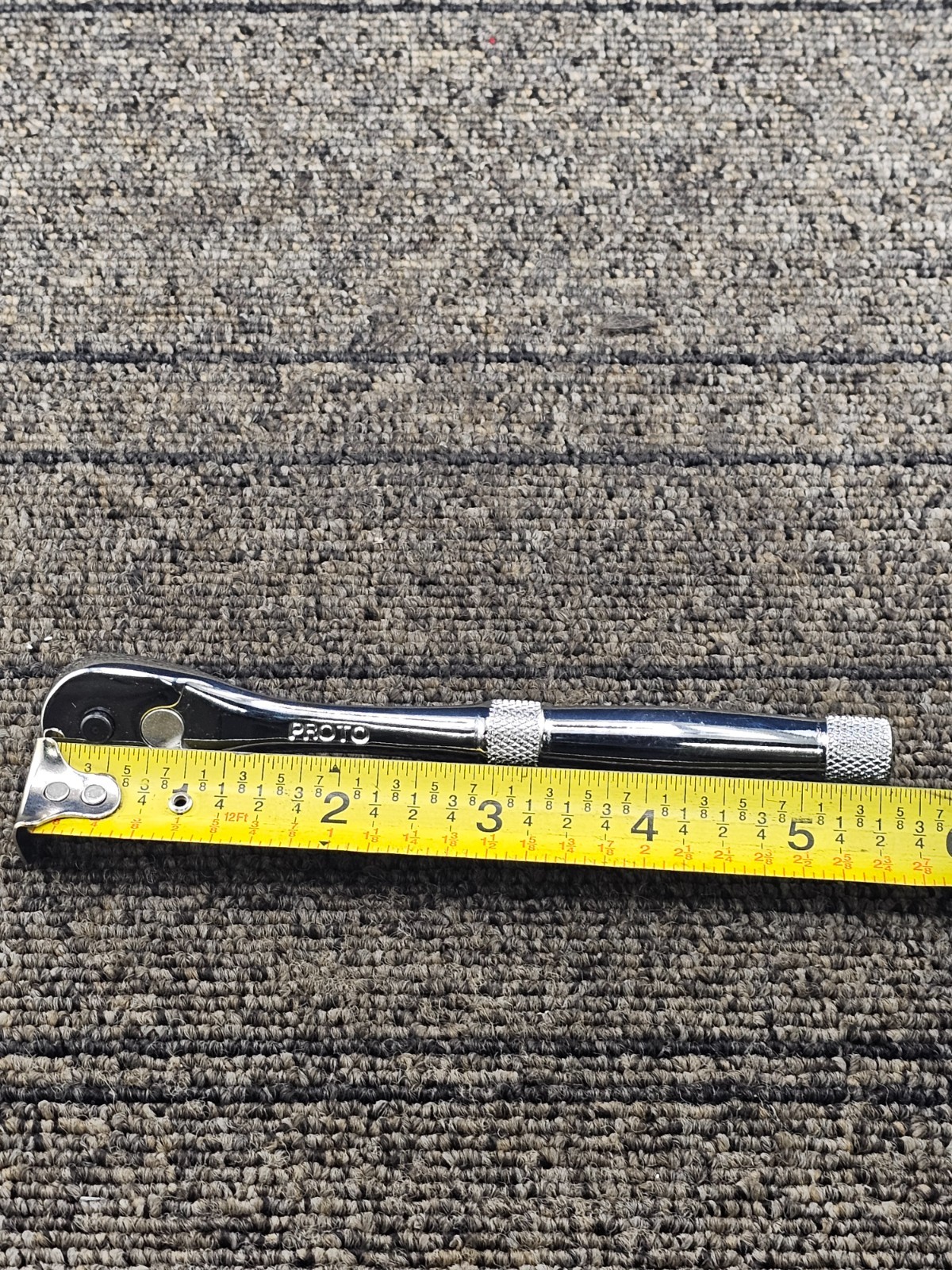 Proto 4749XLQR 1/4″ 45-Tooth Drive Quick-Release Pear Head Ratchet 5-1/2″ OAL