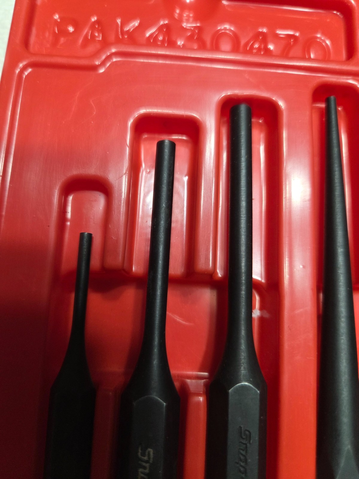 SNAP ON 11 Piece Punch and Chisel Set w/ Plastic Tray. PPC710BK NEW. Missing 1