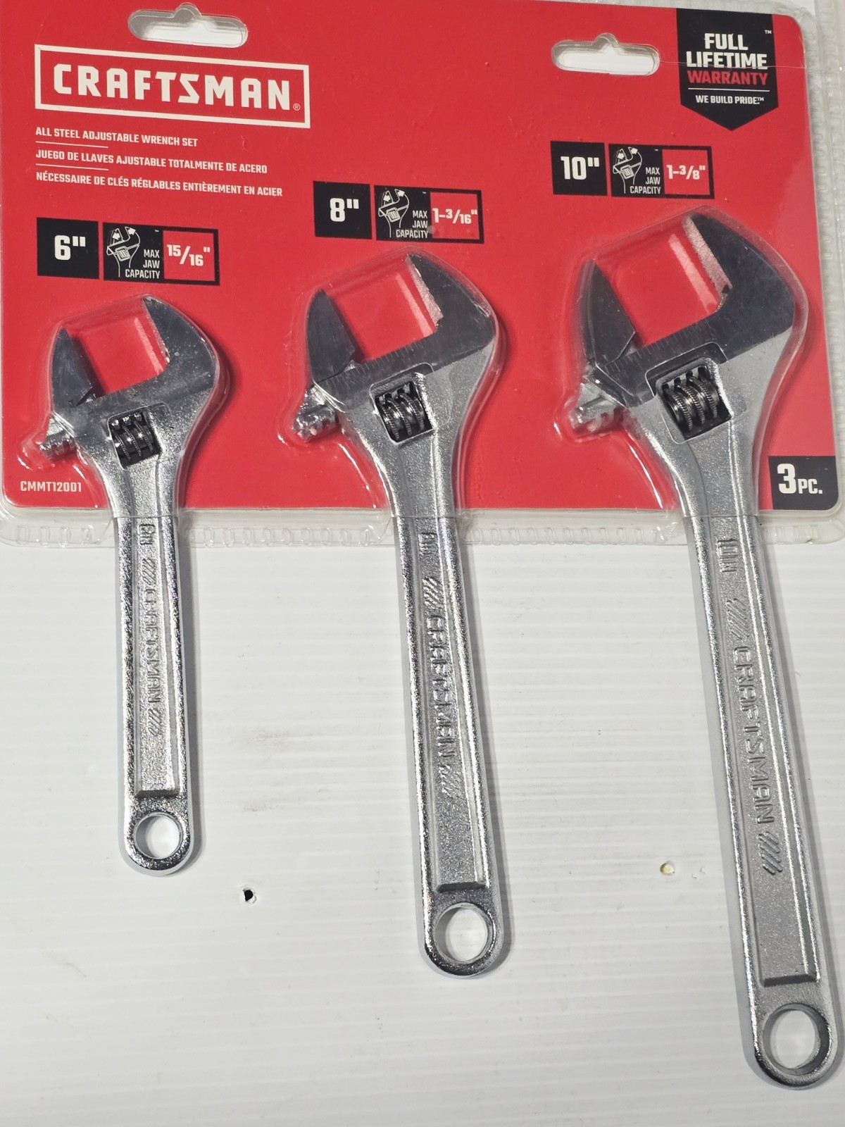 Genuine Craftsman 6″ 8″ 10″ 15″ Adjustable Wrench USA – NEW