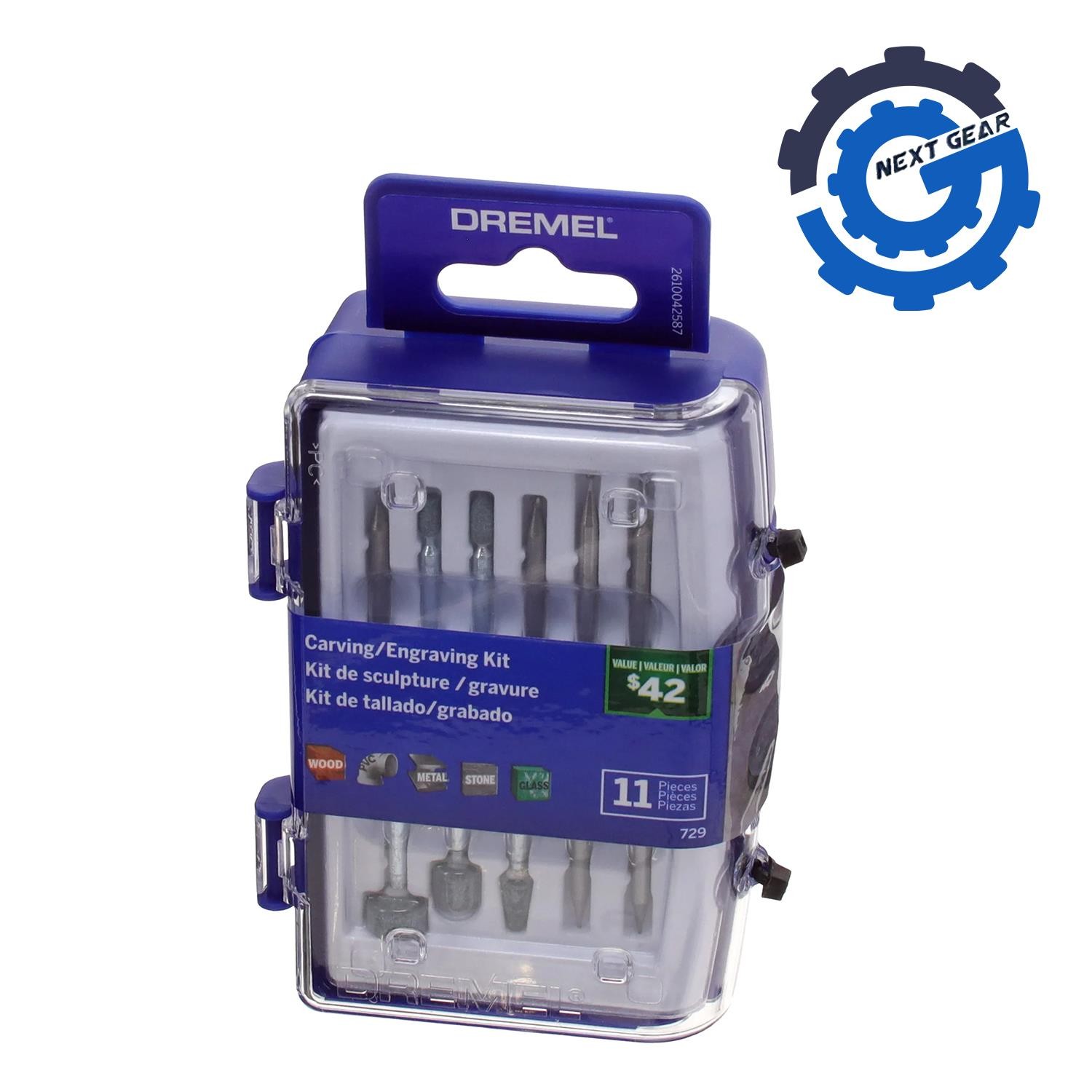 New Dremel 11 PC Carving/Engraving Accessory Micro Kit 729-01
