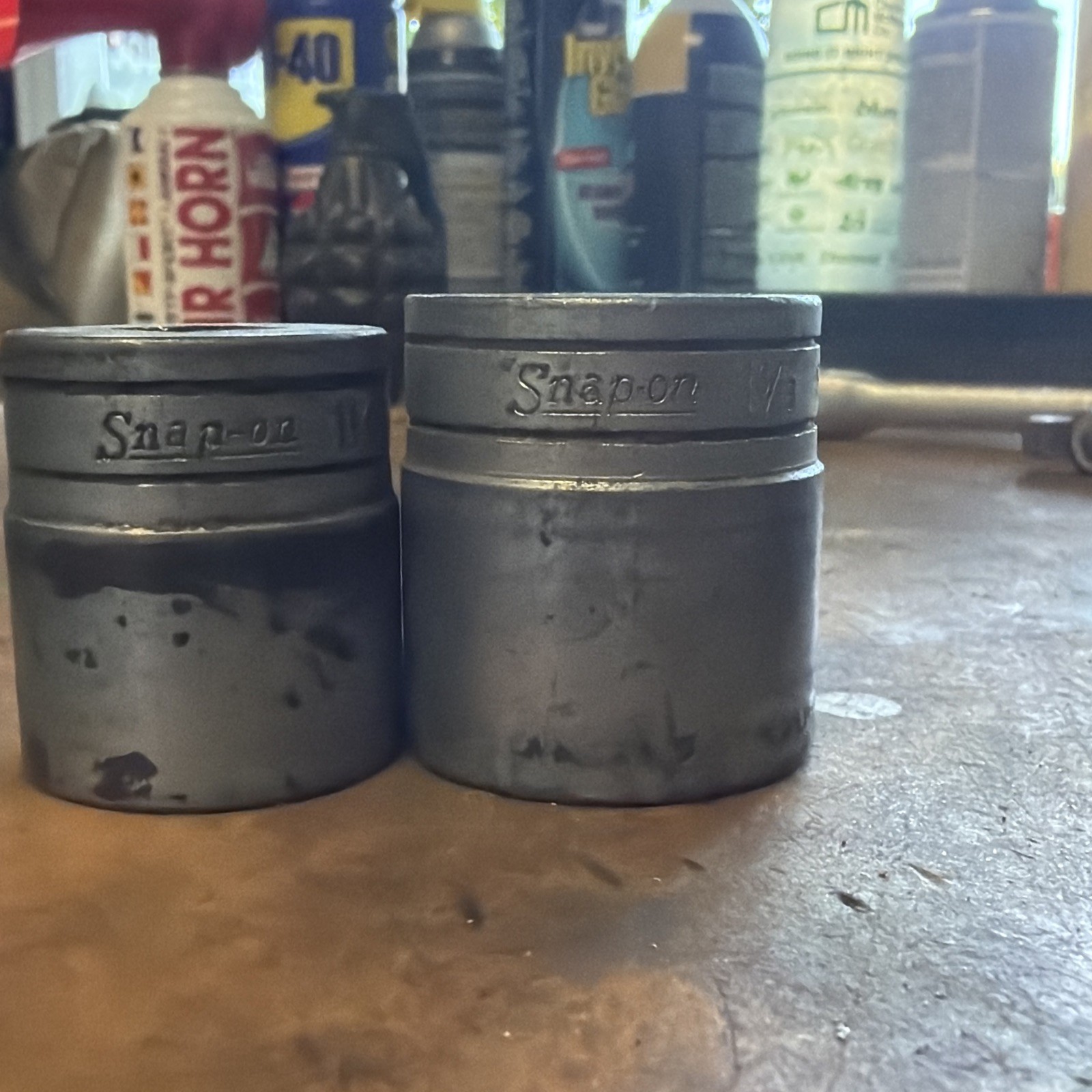 SNAP ON 1/2 INCH DRIVE SOCKETS SW-381 &SW-341 SIZE 1 3/16 &1 1/16