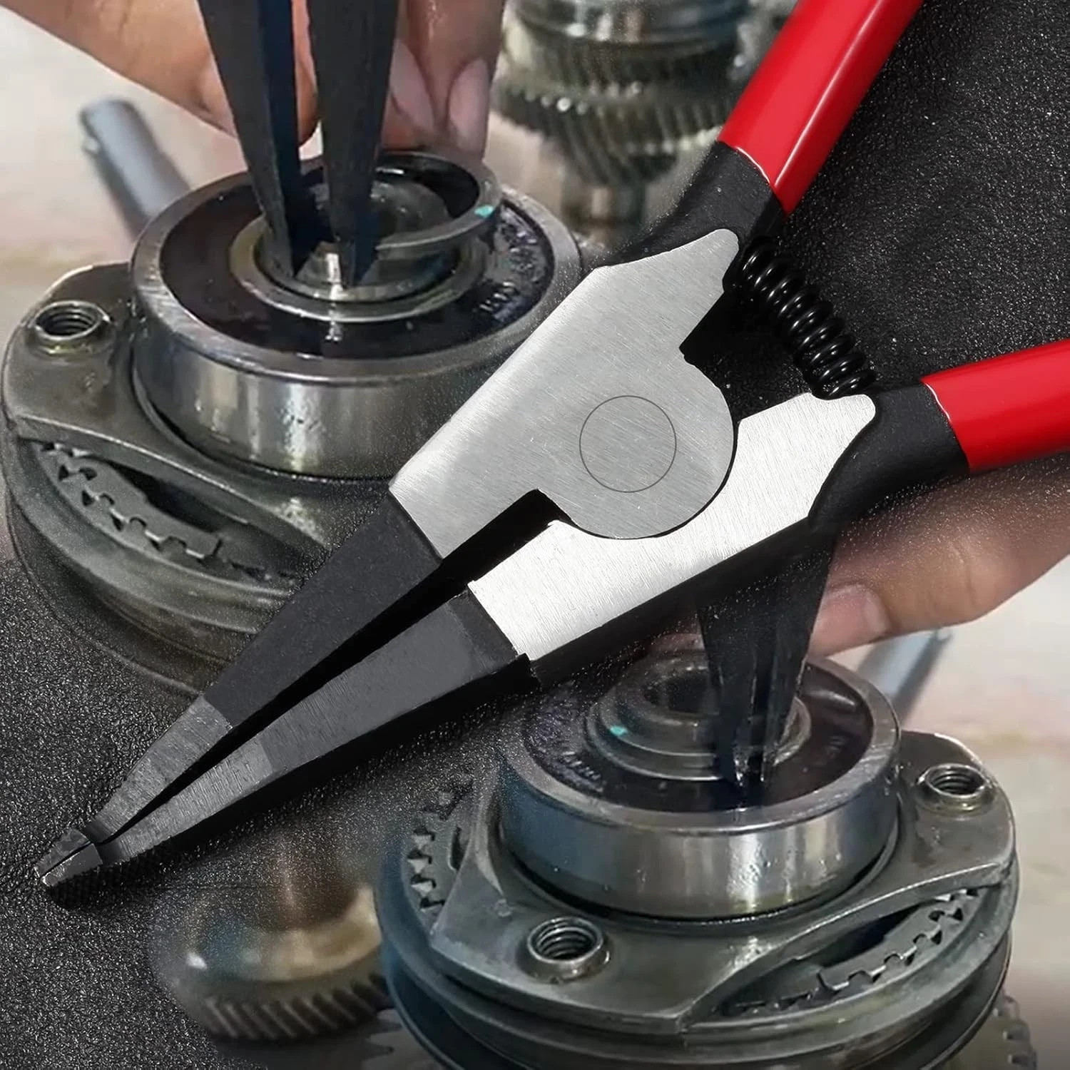Flat Snap Ring Pliers Set – Heavy Duty, Reverse, Circlip, Transmission Use