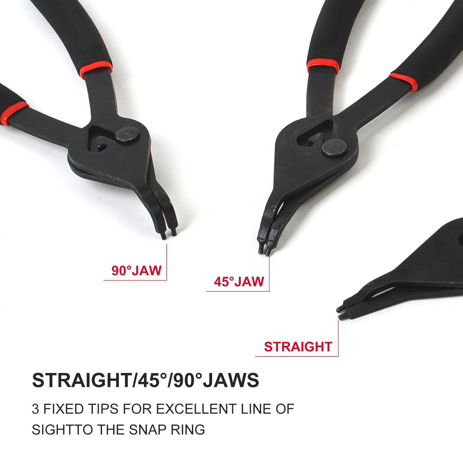 12 PC Versatile Retaining Snap Ring Pliers set 0.038in 0.047in 0.070in 0.090in