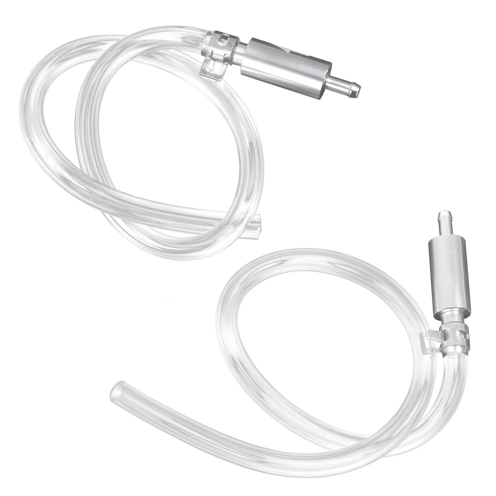 2 PCS Brake Bleeder Hose One Way Check Valve Tube Bleeding Tool Kit Silver US