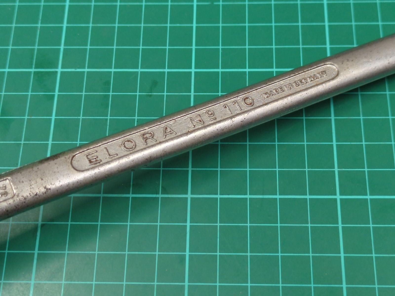 Vintage ELORA No.110 25/32″ x 3/4″ AF Offset Ring Spanner, Made In Germany