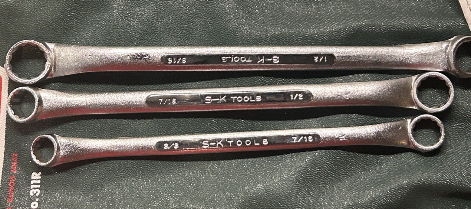 Vtg S-K 11 pc SAE double box wrench No. 311R Made In U.S.A. Excellent- Read