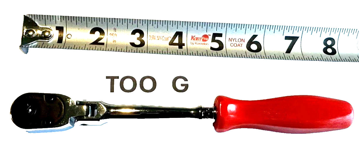 Snap On Tools NEW 1/4” Drive RED Hard Handle Flex Head Chrome Ratchet THLFD72