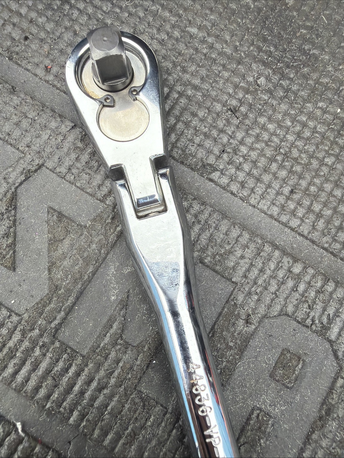 Sears Craftsman 12″ Flex Head Ratchet 3/8″ Drive Black 44836 Ergonomic USA Nos