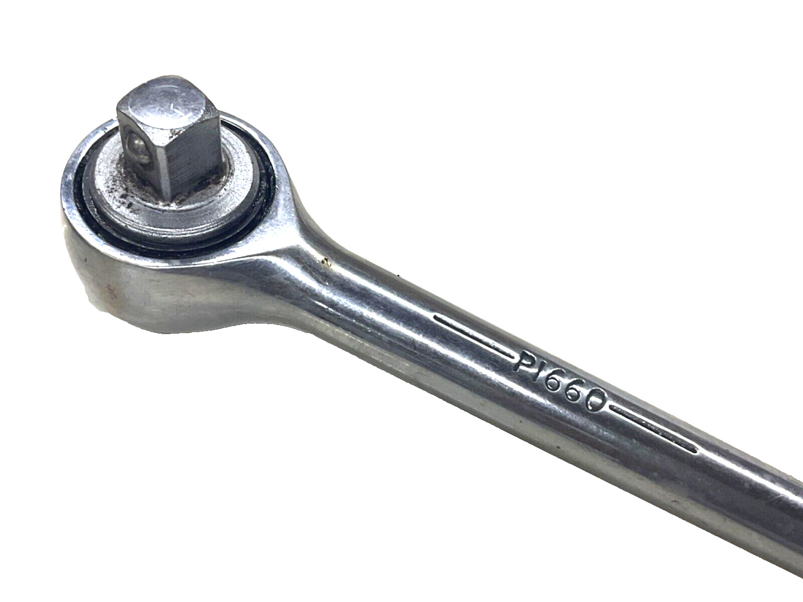 MASTER MECHANIC TOOLS 1/2” DRIVE ROUND HEAD RATCHET, CHROME, 10” LONG, P1660