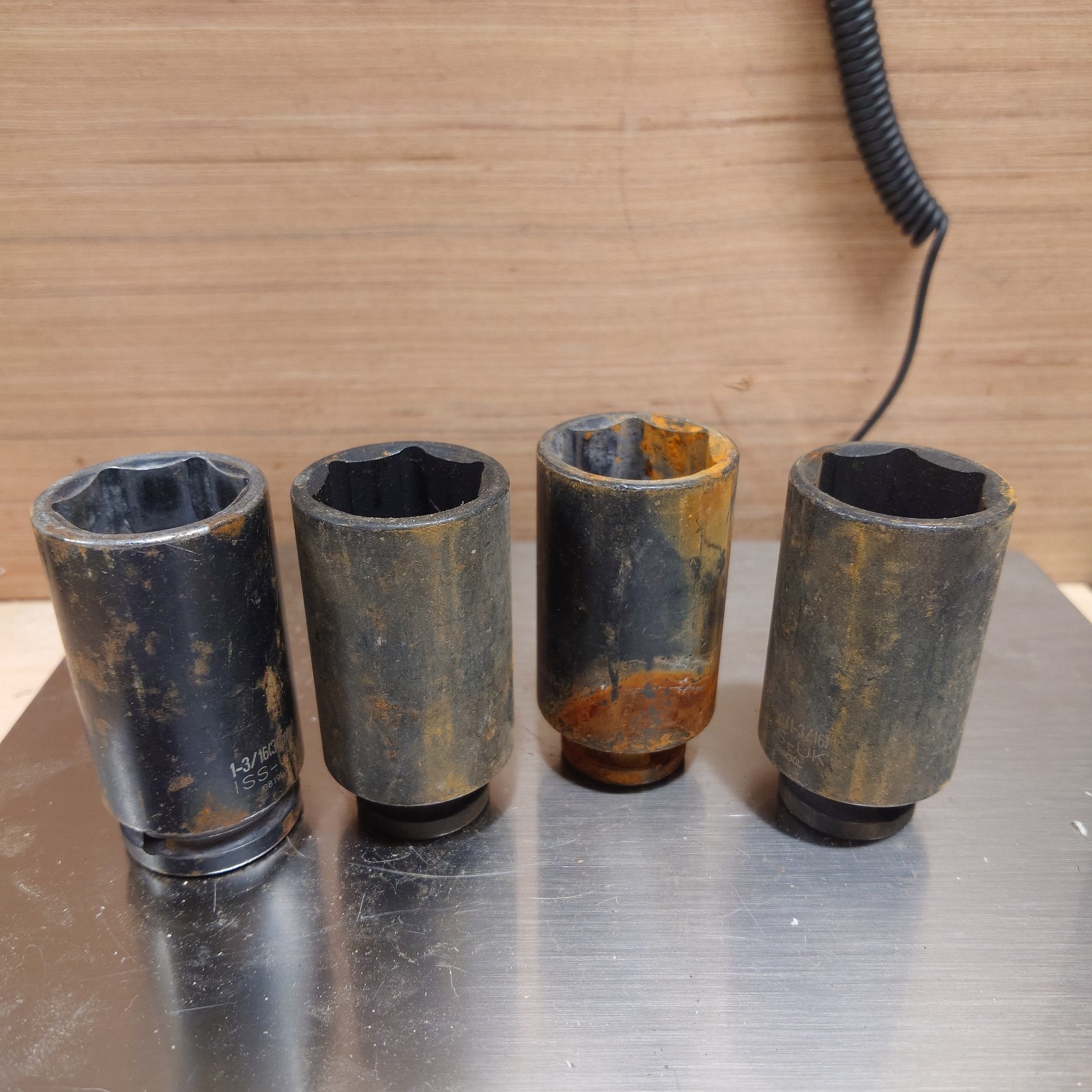 4x ISS-UK Impact Sockets – 1/2″ – Long 30mm – REF ISS10-13