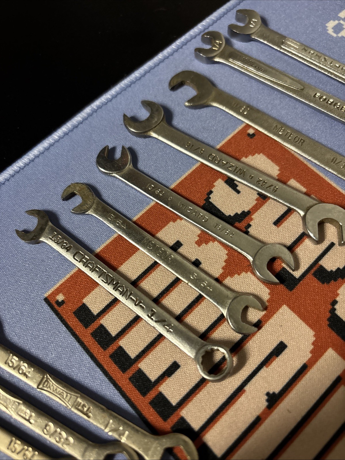 Craftsman SAE Midget Mini Ignition Wrenches USA 17 pcs Mixed Brands