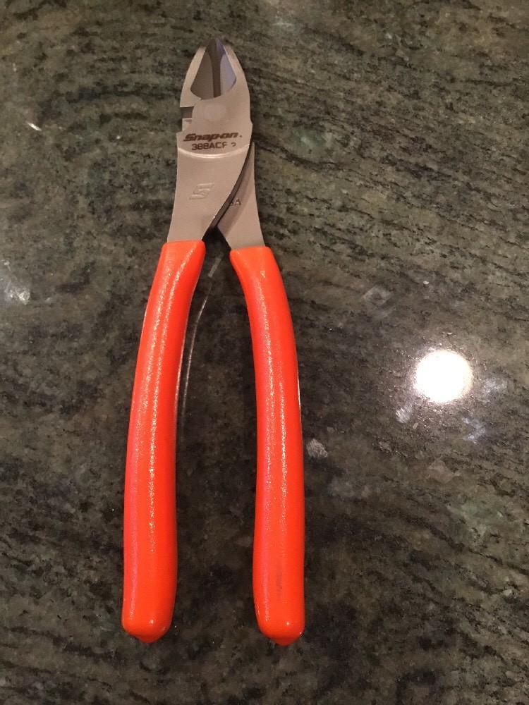 Snap-On 388acfo 8″ vectorEdge high leverage diagonal cutter orange new