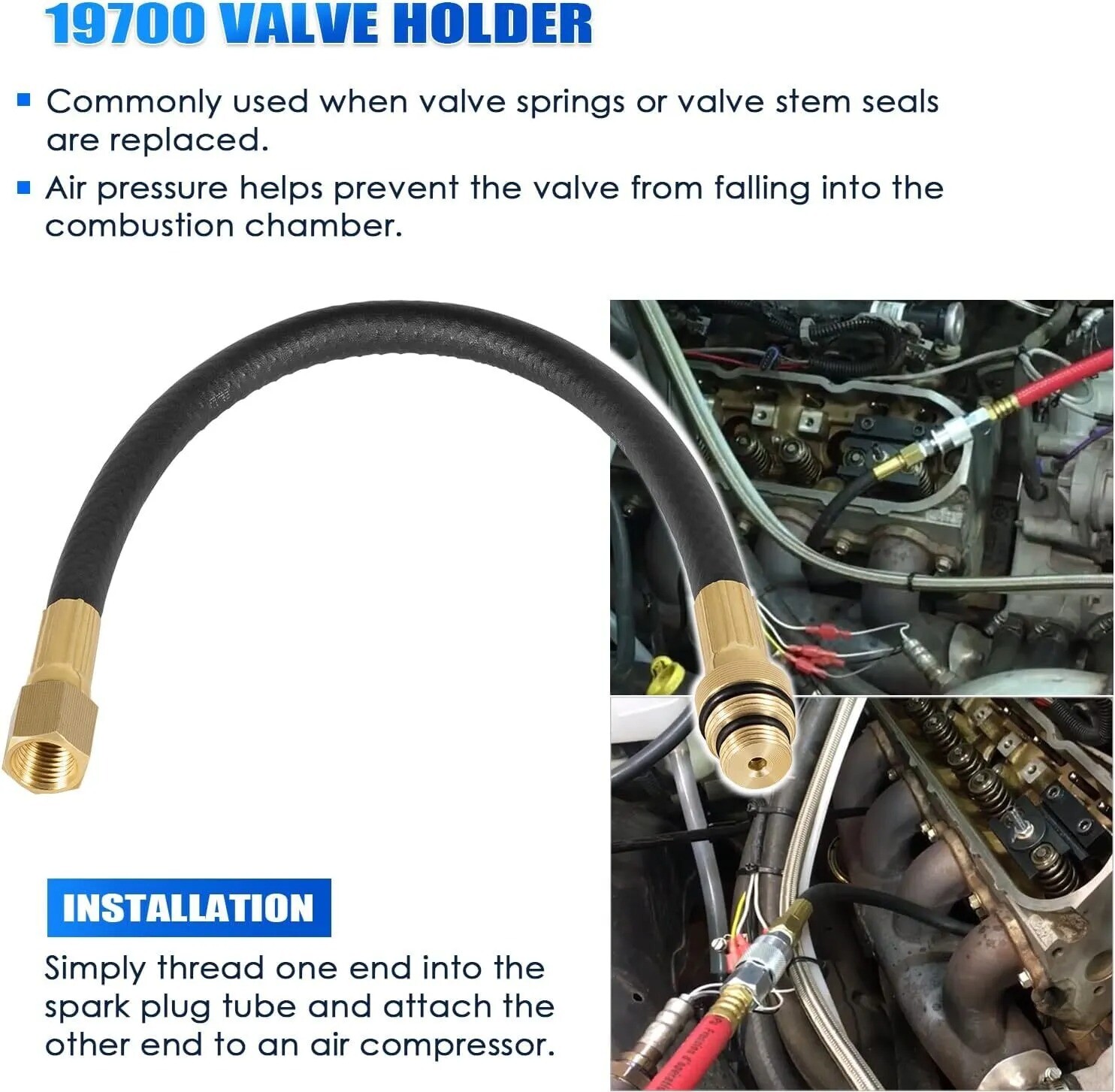 19700 Air Operated Valve Spring Holder 12″ Flexible Hose Power Hose Tool Holding