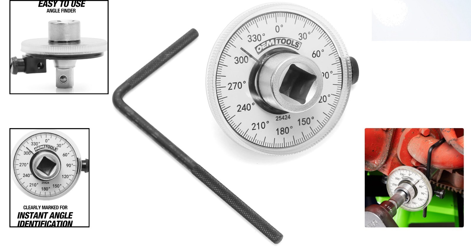 Adjustable 1/2 Inch Torque Angle Gauge – Long-Lasting Precision Measuring Tool