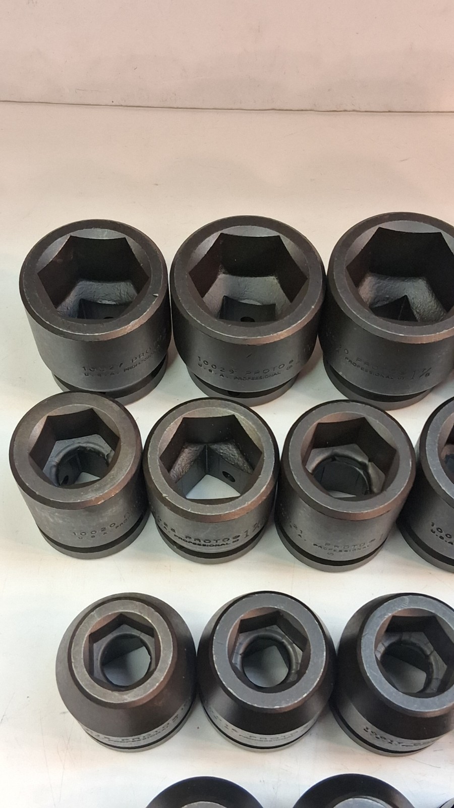 NOS PROTO PROFESSIONAL 18 PIECE 1″ DRIVE 6 POINT IMPACT SOCKET SET & EXTENSIONS