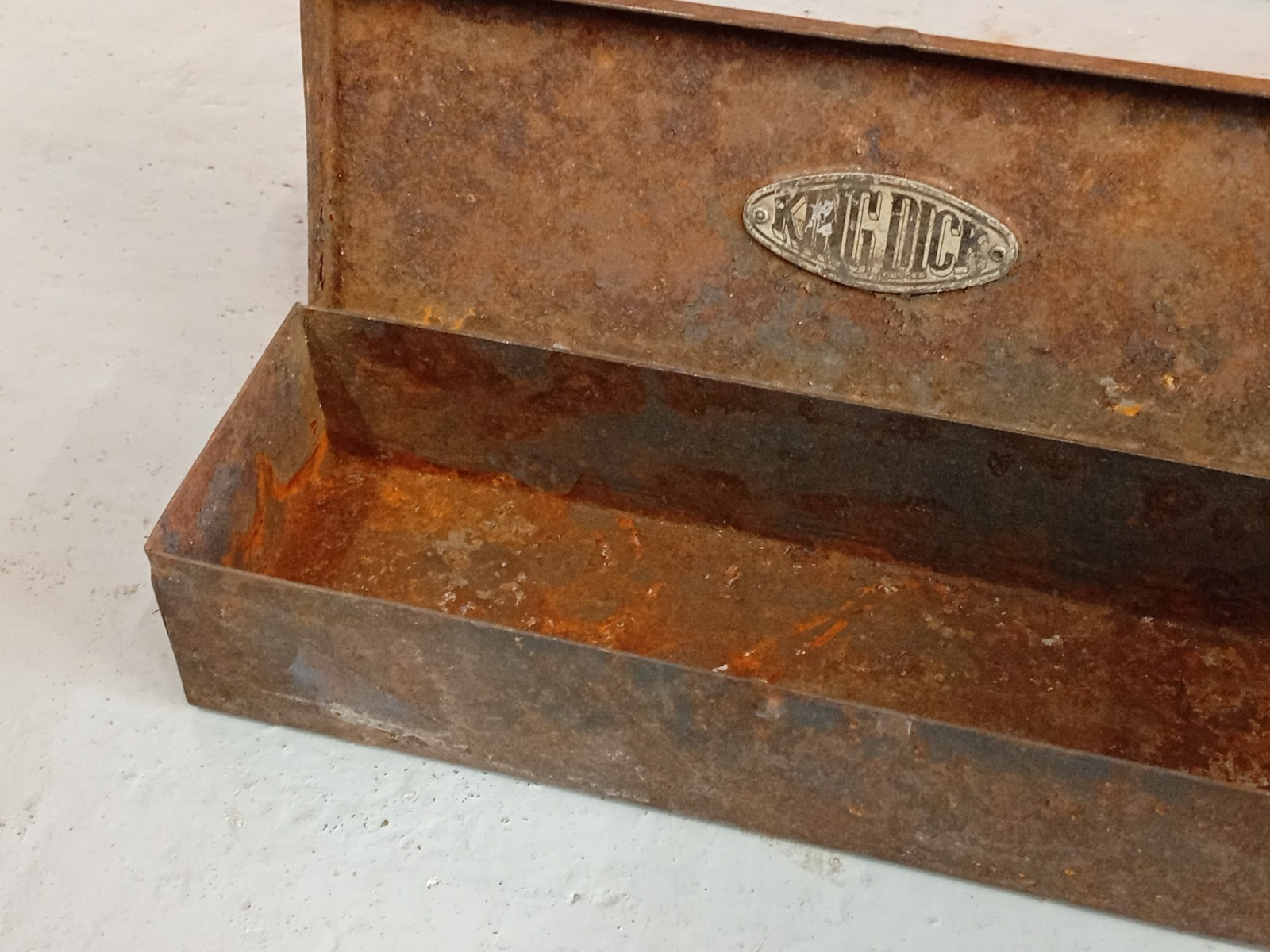 Vintage KING DICK, Socket Box For Restoration, W21.5 x D7 x H4.5 CM Approximate