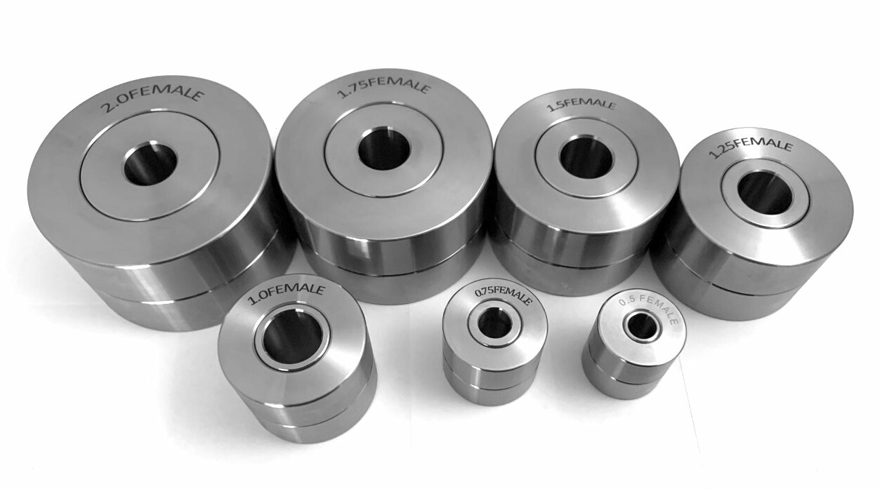 Dimple Dies Set 7 PC HD 1/2″ 3/4″ 1″ 1 1/4″ 1 1/2″ 1 3/4″ 2″ Bolt or Press Use