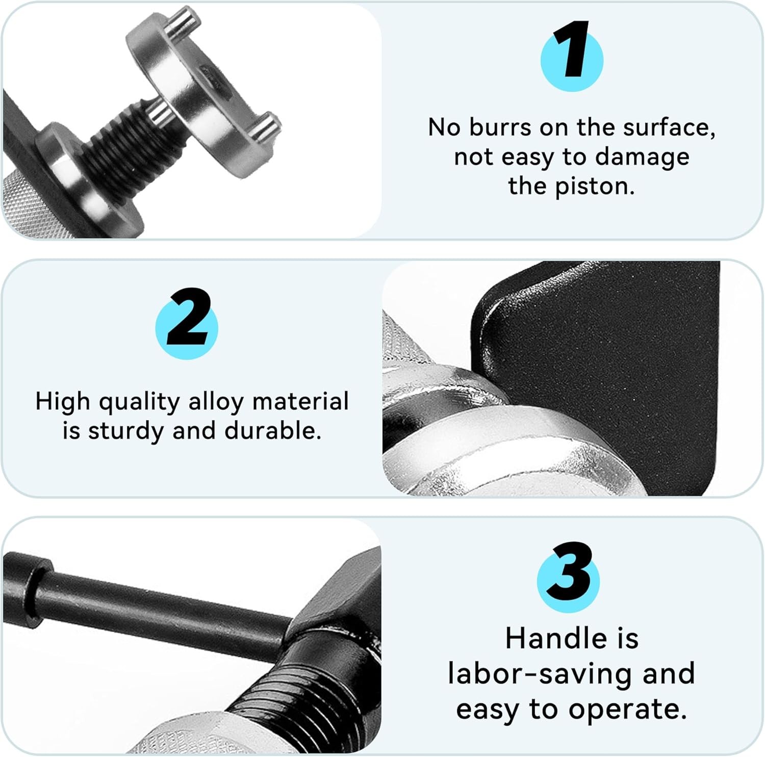 Car Disc Brake Caliper Piston Rewind Tool, 3pcs/Set Brake Piston Wind Back Tool