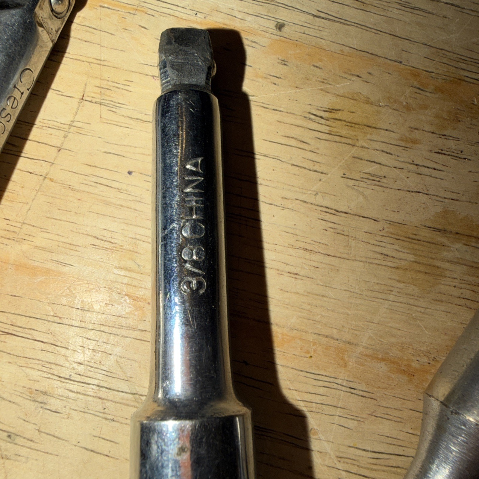 14 Pieces: Extensions, Adapters, T Bar Without T Bar…. Used, Mostly 3/8”, 1/4”