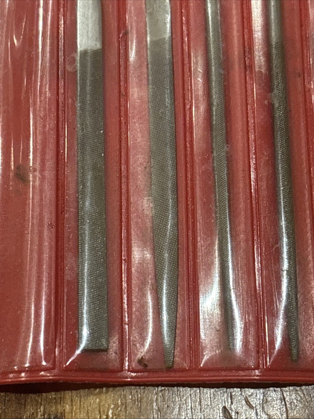 Snap-On 11pc Swiss Pattern Miniature File Set with 2 Handles Model HBFN120A