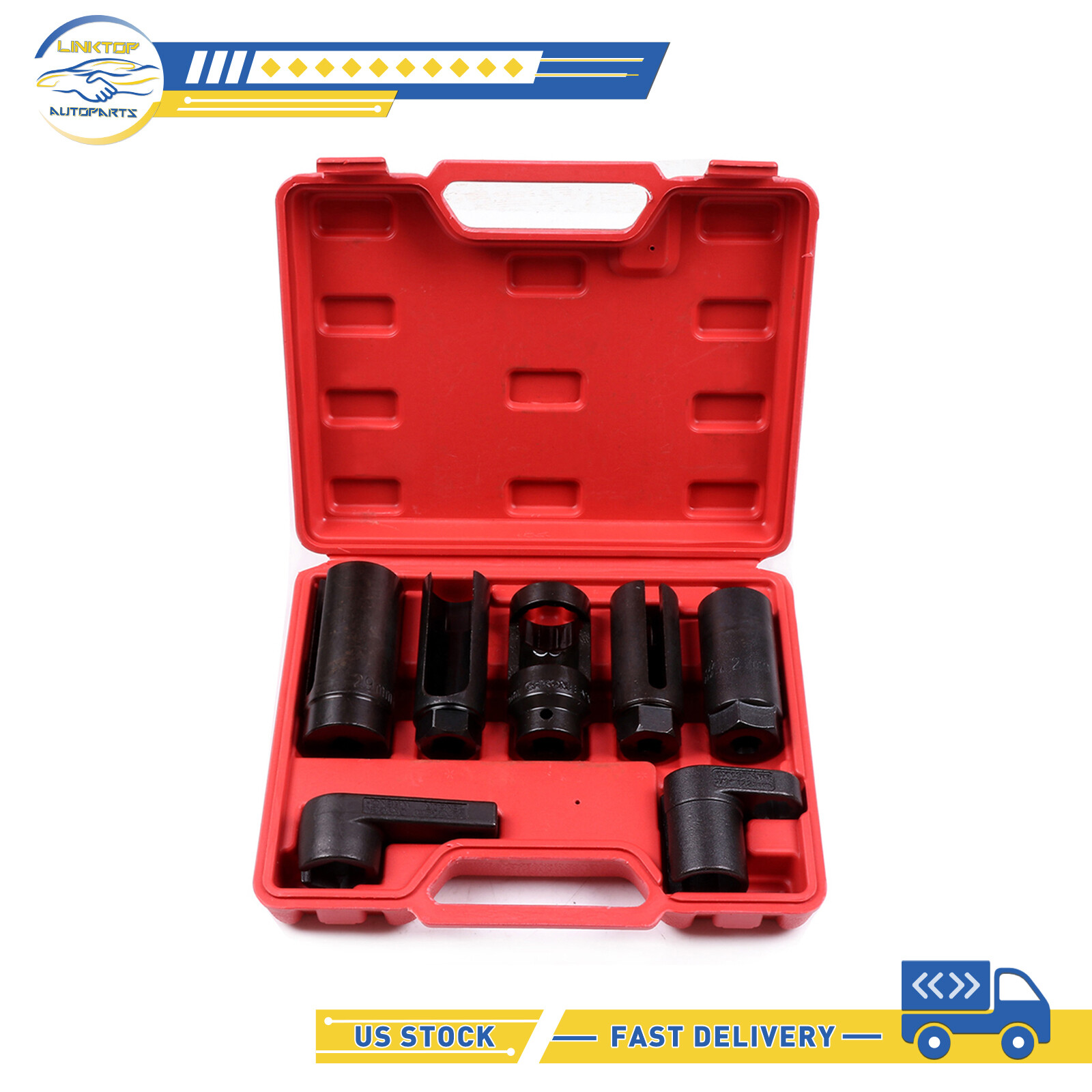 7PIECE DRIVE OXGEN SOCKET SET OXYGEN SENSOR SOCKETS REMOVING TOOL KIT US
