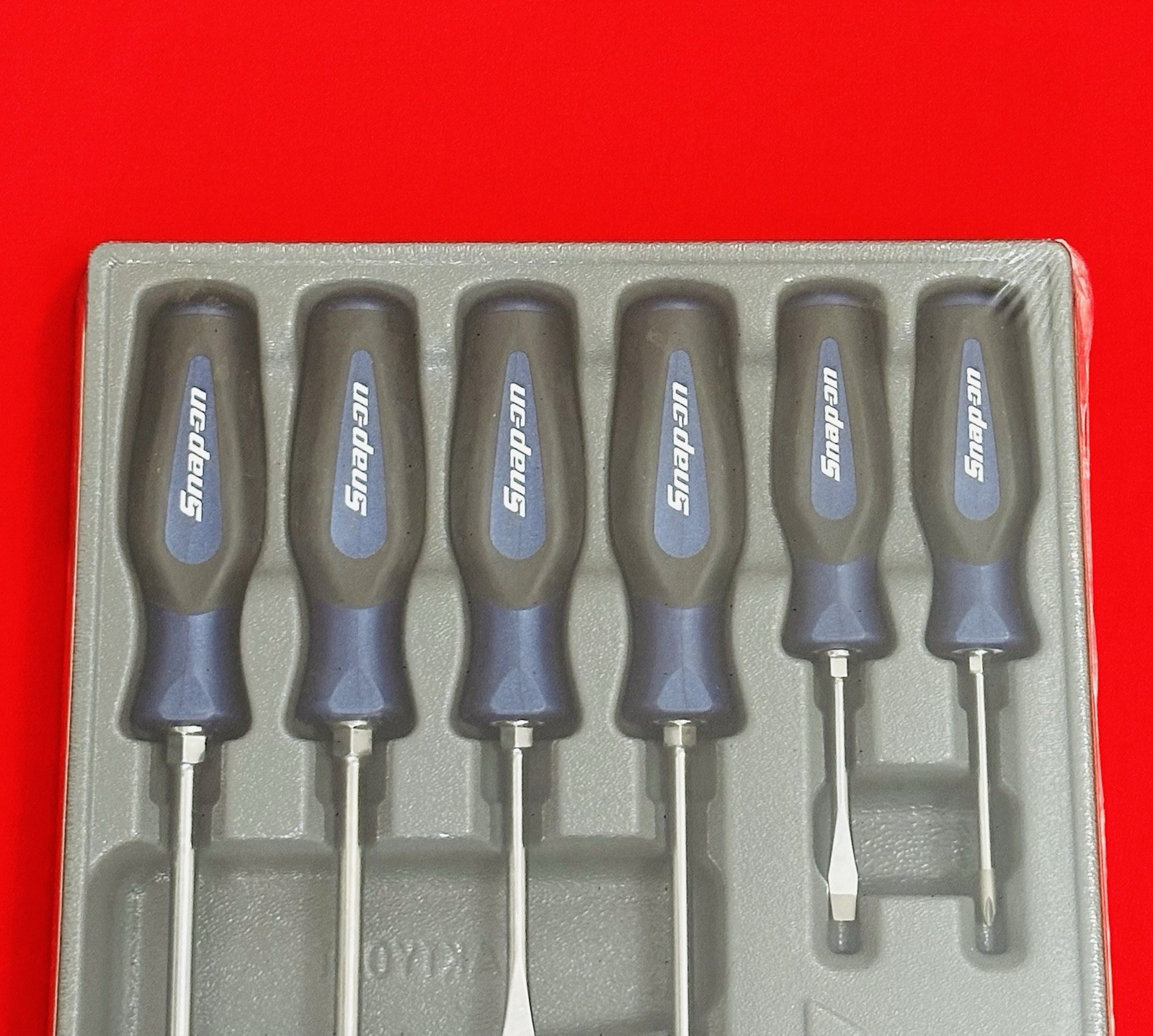 Snap On Tools Screws Set SGDX60BMB Metallic Blue Soft Grip Comb 6 Pc. Set NEW!
