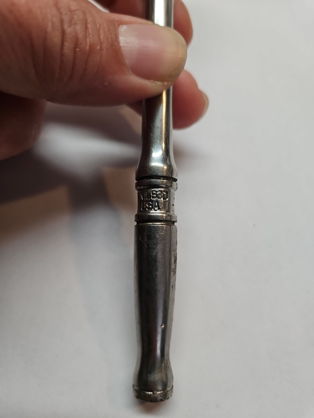Vintage Snap On Tools TML830 1/4″ Dr 6-1/2in. L Chrome Ratchet