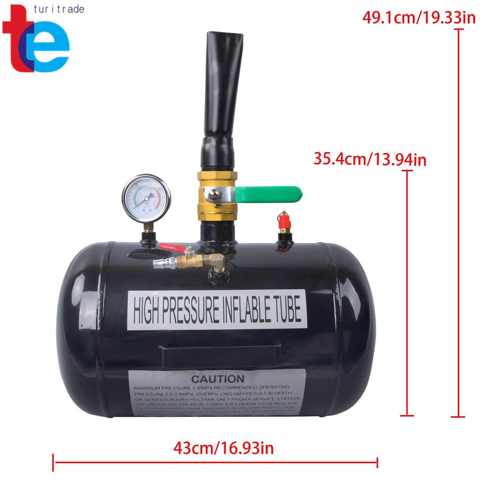 5 Gallon Seating Inflator Truck ATV Air Tire Bead Seater Blaster Tool set