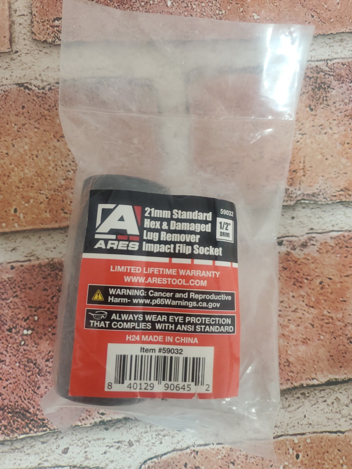 ARES 21 mm Standard Hex & Damaged Lug Remover Impact Flip Socket. 1/2″ Drive.
