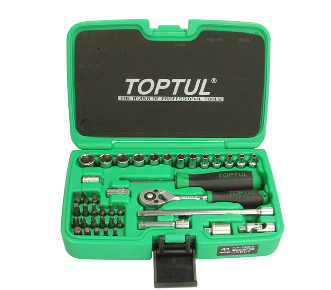 TOPTUL GCAI4102 Socket set Number of tools: 41, Slot, Hexagon, Torx-TR, 1/4Inch