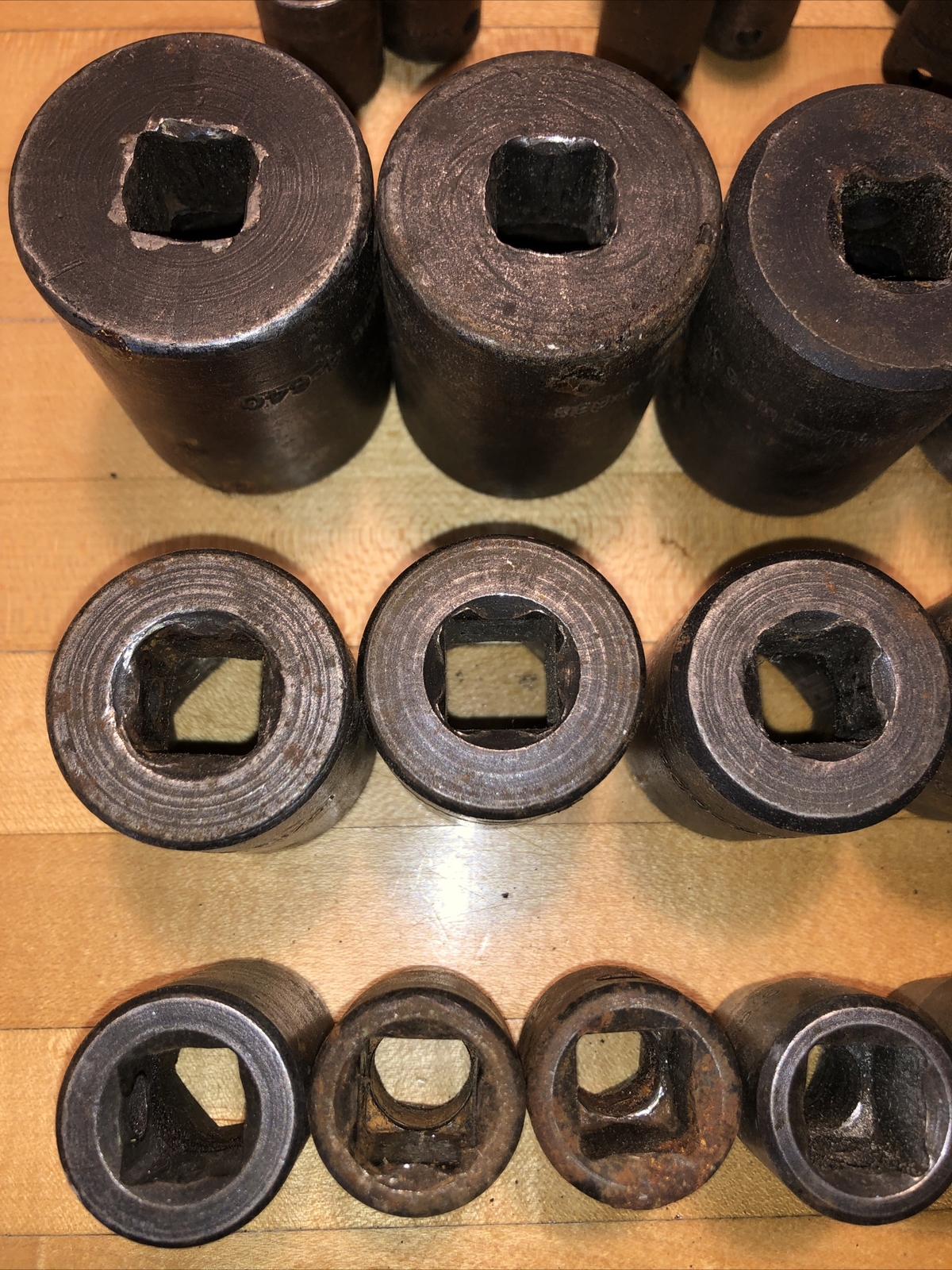 VTG 55pc Williams Vulcan 1/2” Impact 3/8” Socket Lot SAE Swivel Adapter 1/2 3/4