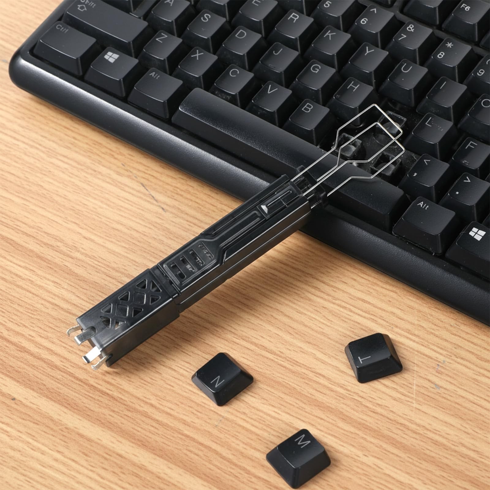 2in1 Switch Puller Keycap Puller, Translucent Stainless Steel Key Removal Too…