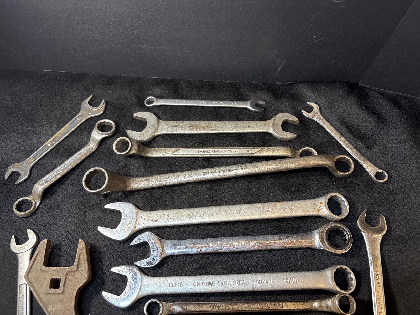 Mixed Lot Of 20 = 7 Lbs of Wrenches Assorted Styles, Country Made, Brands & Size