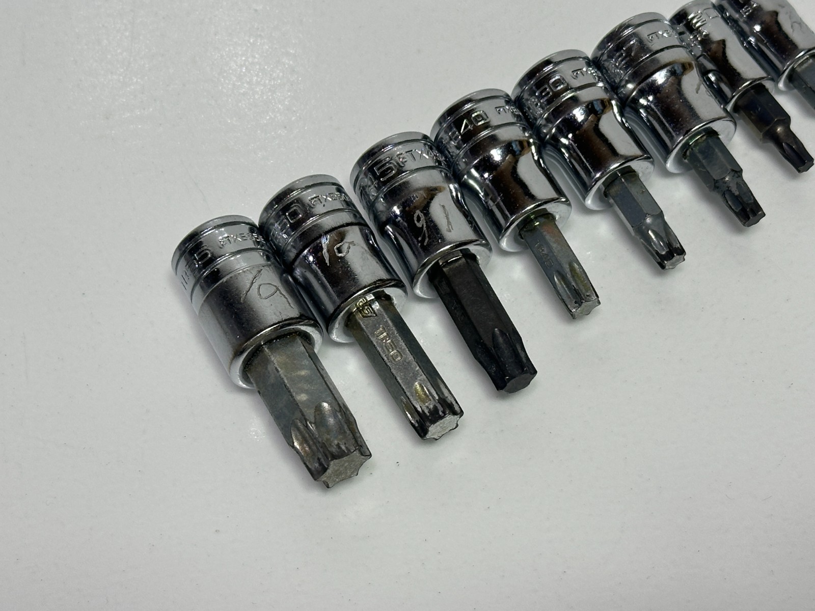 🇺🇸 Snap-on Tools USA 8pc Torx Socket Set, T15-T55 w/ 6 TB Heavy Duty Removal