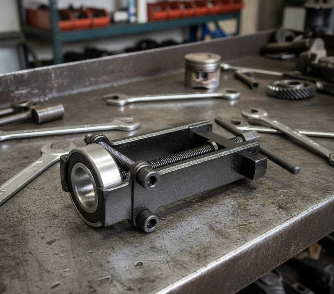 2-Jaw Bearing Gear Puller, 17-38mm, Adjustable Arms, Detachable Crossbar